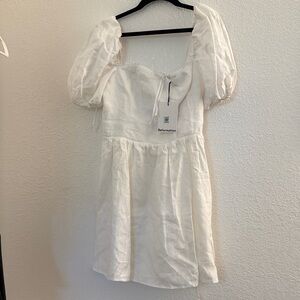 Reformation Malvina linen white dress